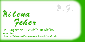 milena feher business card